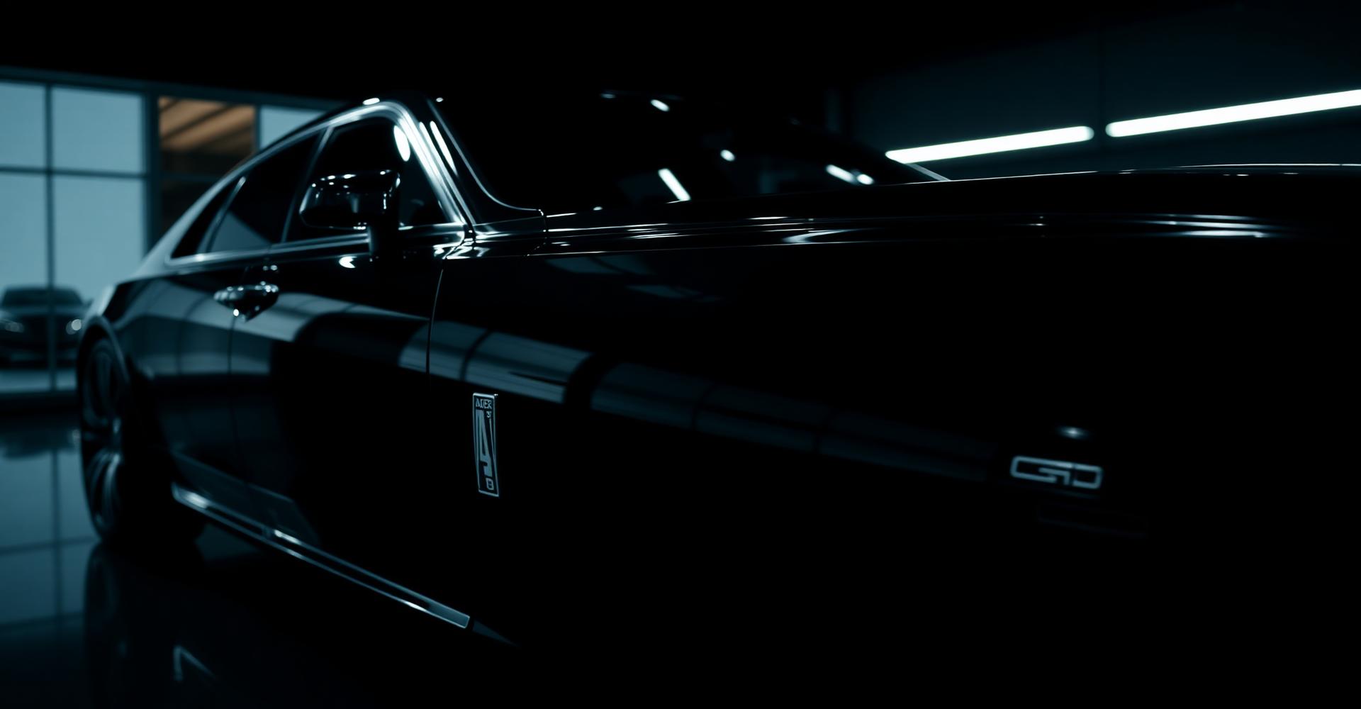 Carro preto extremamente brilhante